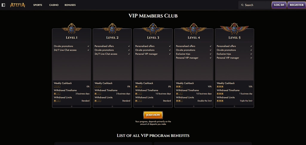 Atefia Casino VIP Club